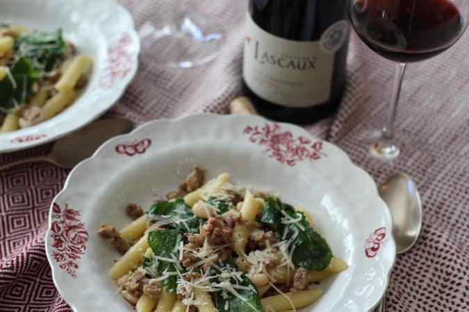 Rustic Sausage Kale Pasta plate