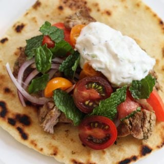 Souvlaki Paired with Assyrtiko