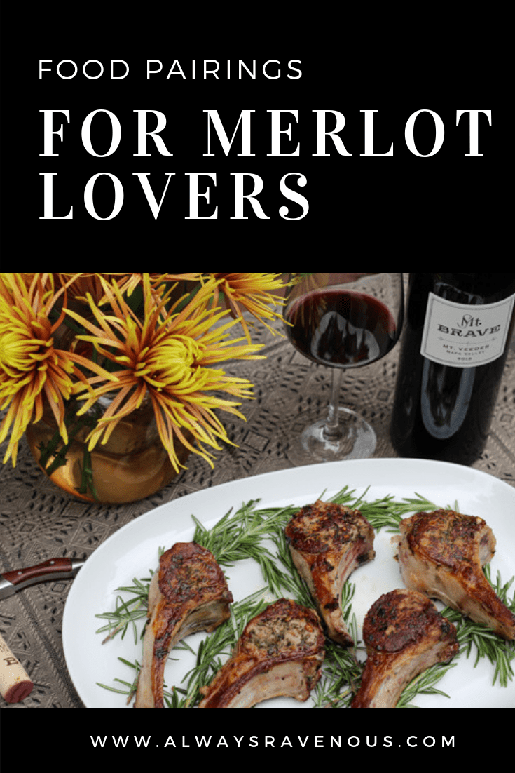 Food pairings for Merlot Lovers; Starting with these delicious classic lamb chops with rosemary and garlic.