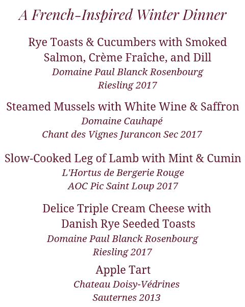 A French-Inspired Winter Wine Dinner