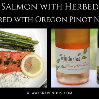 Alaskan Salmon with Herbed Ricotta and Oregon Pinot Noir
