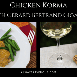 Chicken Korma with Gérard Bertrand Cigalus Blanc