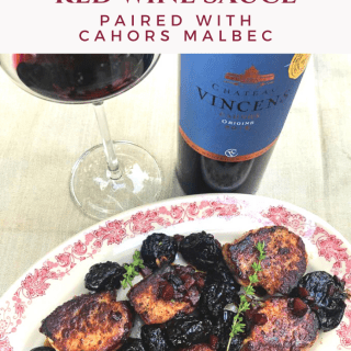 Pork Tenderloin with Prunes and Red Wine Sauce