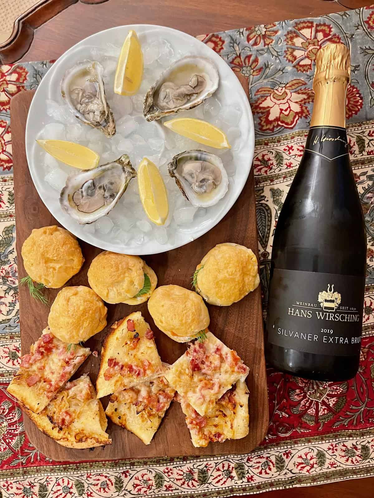 Hans Wirsching Silvaner Brut with Appetizers